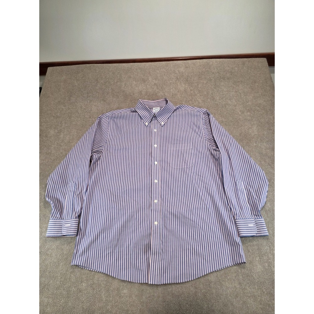 Brooks Brothers Classic stretch The Original Polo Shirt 16.5-33 Blue Red Stripe